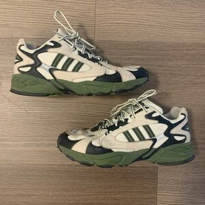 Adidas x Ivy Park Men's Cream and Green Sneakers